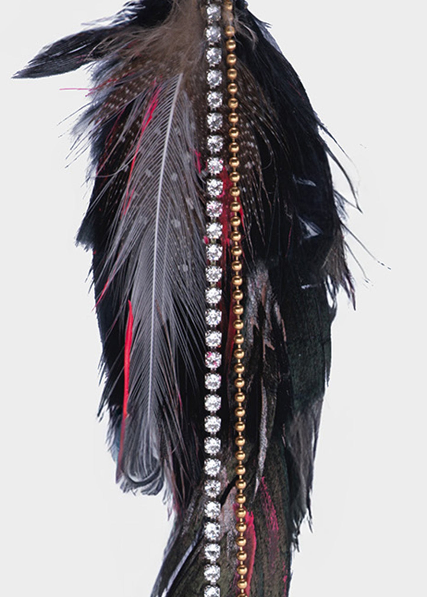EBJ Feather Earrings Black and Red
