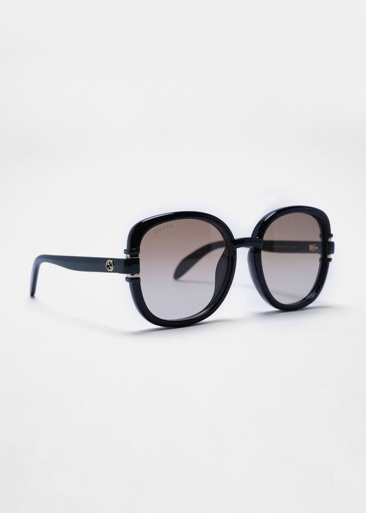 Gucci Black/Green Square Framed Sunglasses
